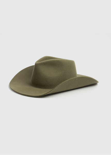 Green fedora cowboy hat | Dark Olive Mustang display picture 2
