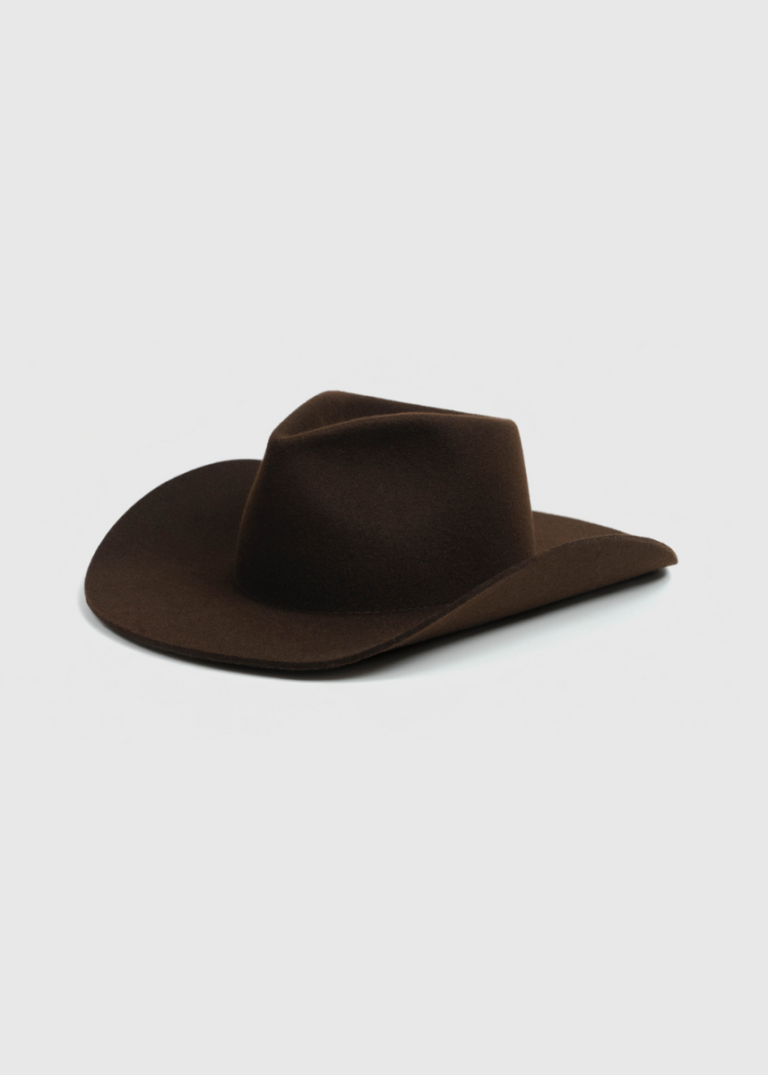 Chocolate brown fedora cowboy hat | Chocolate Mustang display picture 2